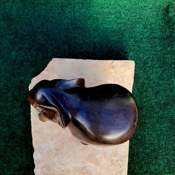 Handcrafted Elephant Wood Decorative Artisan 6"x6" Heavy 2lbs - Picture 6 of 14